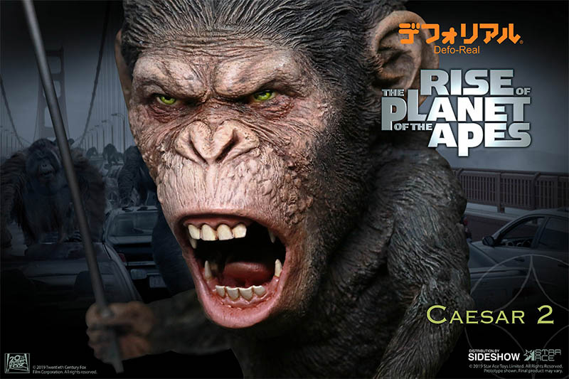 Star Ace Toys Soft Vinyl Defo-Real Series Rise of the Planet of the Apes Caesar Spear Version Deluxe Vinyl Statue